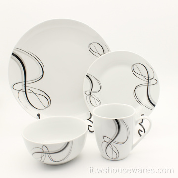 Set di stoviglie per stoviglie in ceramica design moderno